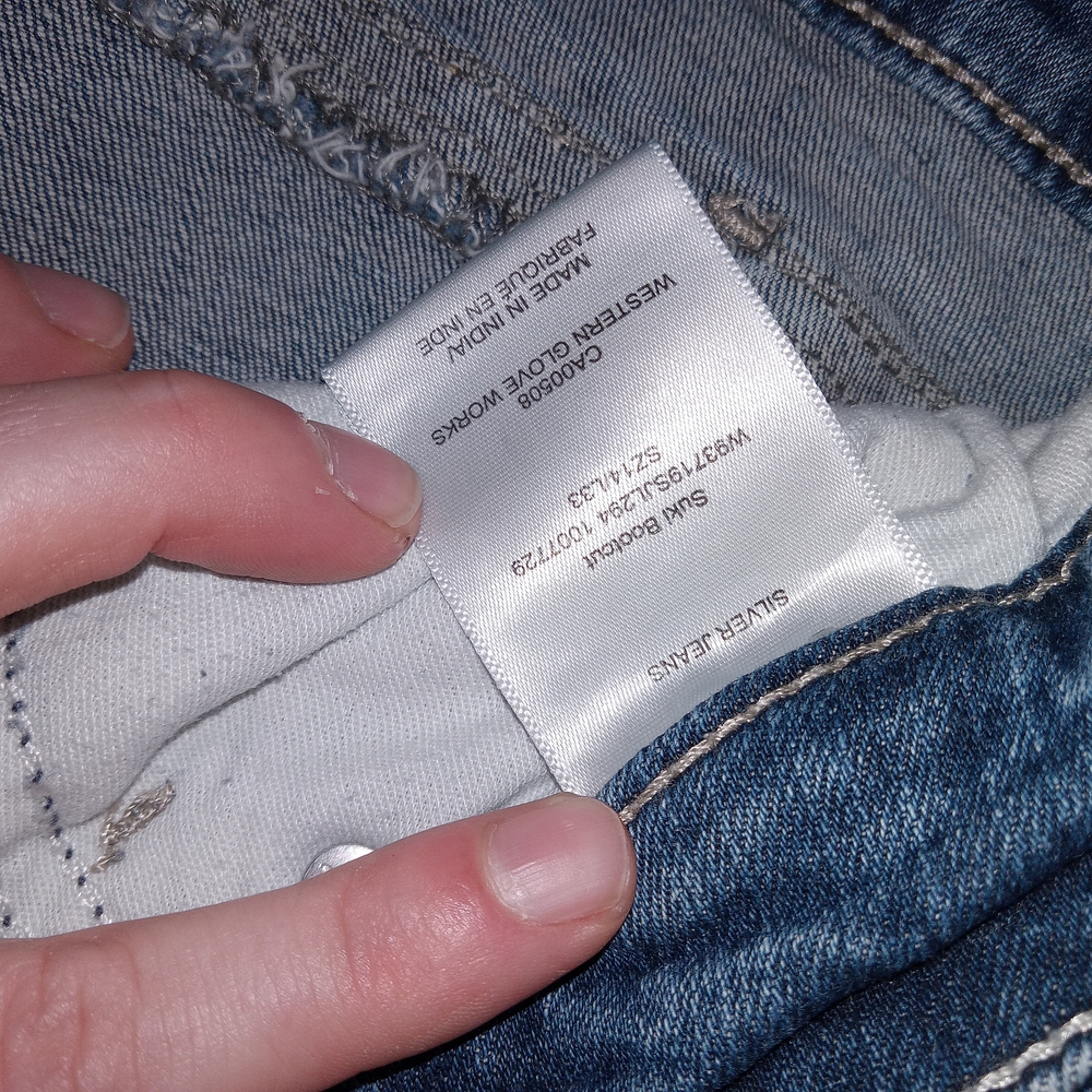 Silver Jeans Suki Flare Mid Rise Bootcut Denim Jeans Women’s 14/ L33 Stretch EUC - Picture 10 of 13